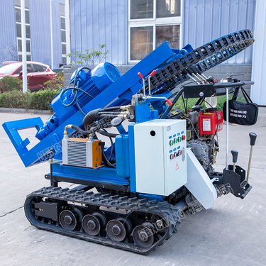 地钉钻机履带型小型全液压钻孔自动升降一机多用