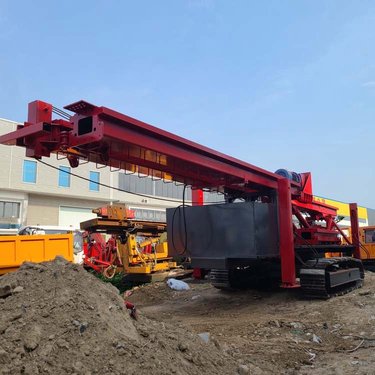 民房楼房地基加固打桩机 防塌方一次成桩长螺旋 18米螺旋钻机