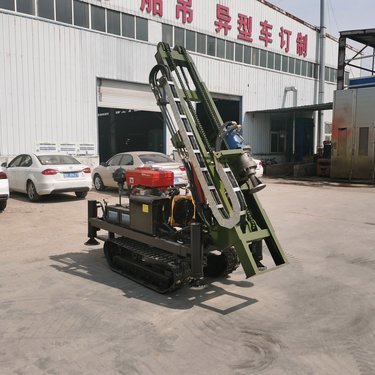 勘探取芯钻机 小型履带式打桩机 拧光伏柳钉桩 定位精准打桩速度快