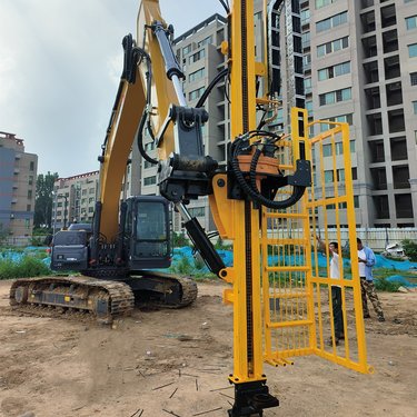 挖机改钻孔机 挖掘机改装潜孔钻机 液压挖改钻机