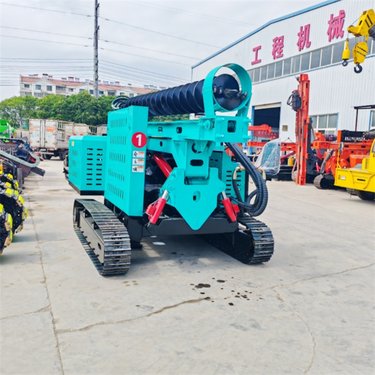 大型履带光伏打桩机 南方山地风化岩钻孔机 螺旋潜孔两用钻机