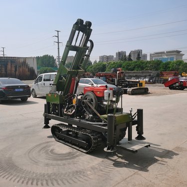 小型光伏螺旋钻机 履带底盘打桩机 农村庭院地钉引孔机 速度快