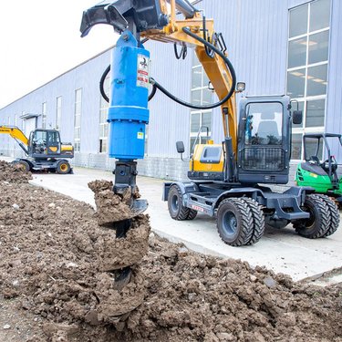 奥莱 螺旋钻机 电线杆钻孔引孔机 履带式多功能旋挖钻机