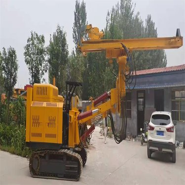 多功能螺旋地桩压桩机 CFG深孔建筑打桩钻机 植树挖坑光伏打桩机