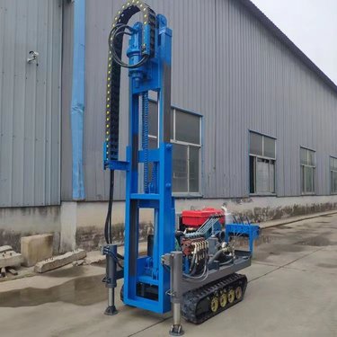 履带液压小型地钉打桩机 护院拧地钉25马力自走式柴油螺旋加固钻机