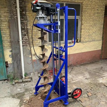 民房地基加固钻孔机 支架螺旋挖直径30厘米深度2米灌桩引孔打洞