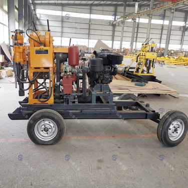 供应久钻轮式地质钻探机 百米液压取芯钻机家用打井机