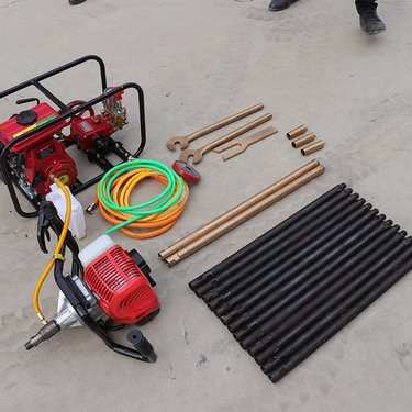 50小型取芯勘探钻机便携式背包取芯钻机50米桩基钻孔岩土取土