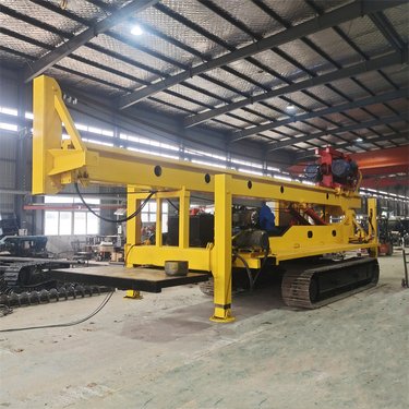 多功能高喷长螺旋钻机 15米双油缸加压桩机 高铁路基抗浮锚杆打桩机