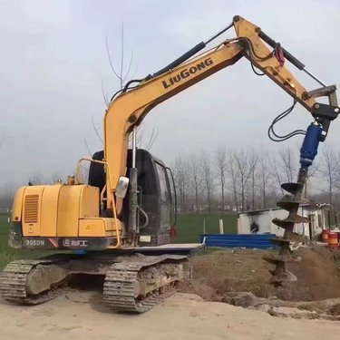 工程建筑螺旋钻机 挖掘机前端属具旋挖钻机 液压螺旋光伏打桩机