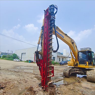 矿山钻孔挖改钻机 光伏桩螺旋打桩机 挖掘机改装锚杆钻机多角度引孔