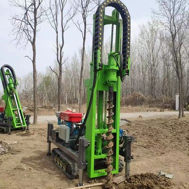 太阳能履带光伏螺旋打桩钻孔机 小型注浆加固钻机 打拔钻孔一体