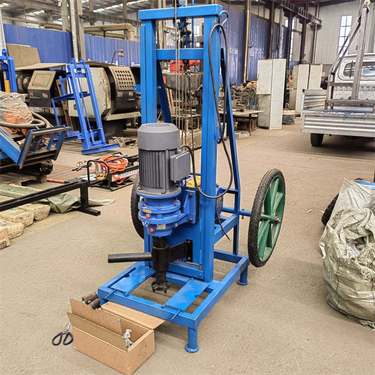 供应龙门架折叠水井钻机4KW家用打井机 农村电动钻井机低