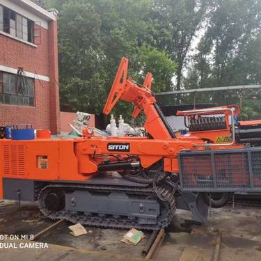 小型矿用液压锚杆钻车配备抓网机械手自动化打孔太轻松了