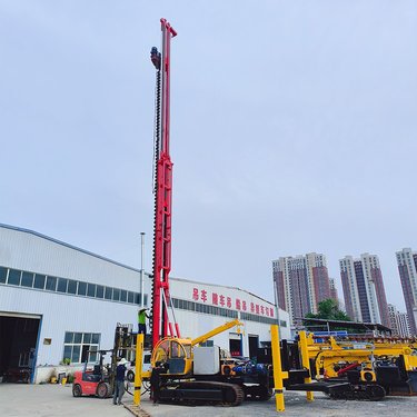双油缸加压抗浮锚杆钻孔机 螺旋钻进施工钻机 举高三米18米钻孔