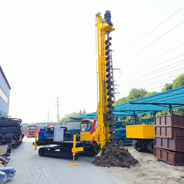 锰钢长臂螺旋打桩机 钢制履带行走15米长螺旋 电动力抗浮锚杆钻机