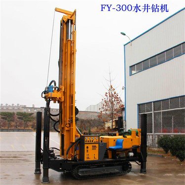 FY-300型气动水井钻机 飞达300米打井机 钢制履带锡柴85KW钻孔设备