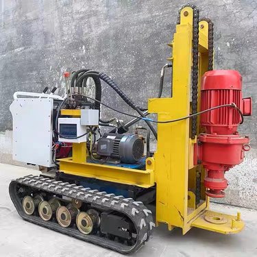 小型履带式潜孔钻机 液压推进 回转冲击式 钻孔角度可调 注浆加固钻机
