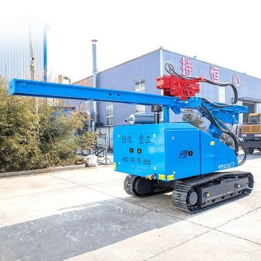 液压锤压桩机 螺旋钻机 恒旺多功能履带光伏打桩机太阳能光伏电站压桩机