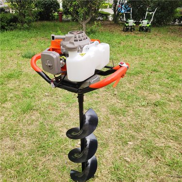 大功率汽油挖坑机 带架子手推打坑机 慧晨螺旋式地钻机