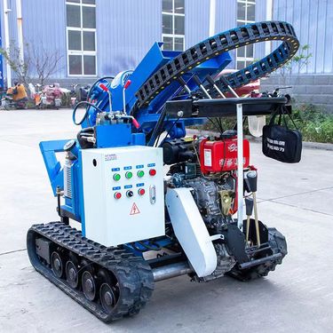 履带式潜孔钻机小型气钻矿山爆破孔道路注浆