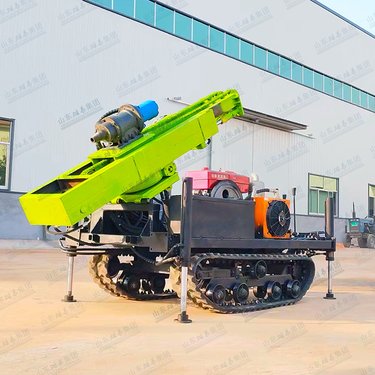 小型履带式潜孔钻机 气动冲击式凿岩打孔设备 打光伏桩打地钉钻孔机