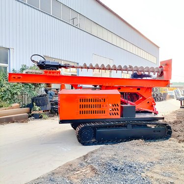 玉柴发动机光伏打桩机 液压大扭矩钻孔螺旋钻机 干旱地面光伏钻机