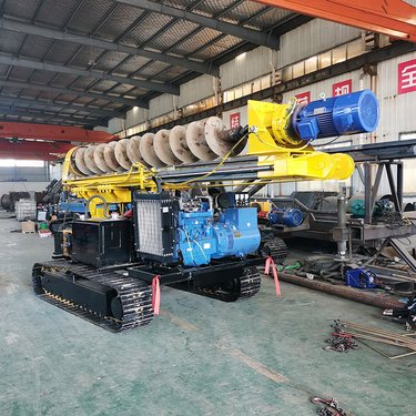 山地光伏钻机 全地形适用钻孔机 螺纹地钉打钻机 履带底盘行走
