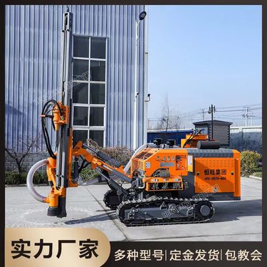 履带潜孔钻机 一体式注浆轻型液压钻机隧道加固坑基山地光伏钻机