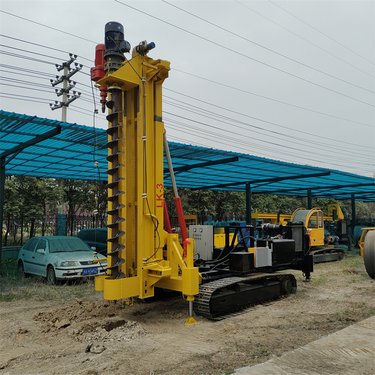 铲车栽杆埋管光伏钻机 工地矿山打孔螺旋钻机 360度可旋转