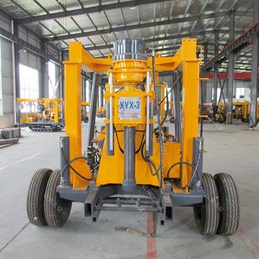 拖车式液压水井钻机 600米岩石钻孔机 全液压轮式打井机 操作简单