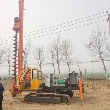 郭工深孔打桩钻机 多角度步履式打桩机 双卷扬履带长螺旋钻机
