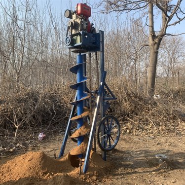 铁路灌注桩打孔机 柴油动力路基加固挖坑机 基础打桩硬控螺旋钻机