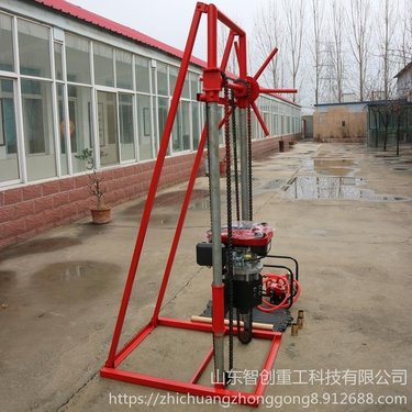 智创 zc-1 柴油动力便捷取芯取样钻机 直销地表柴油机浅层打井钻机