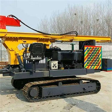 10米光伏打桩机 履带式螺旋钻机 多功能潜孔钻机 钻孔动力强速度快