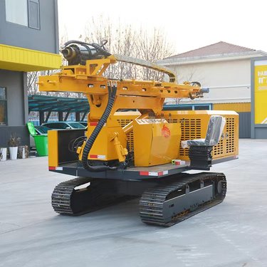 昌晟 全液压款光伏打桩机 多功能螺旋引孔钻机 履带式自行走灵活耐用