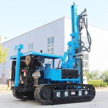 恒旺供应岩心钻机螺旋多功能光伏打桩机 潜孔水井钻机履带打桩机