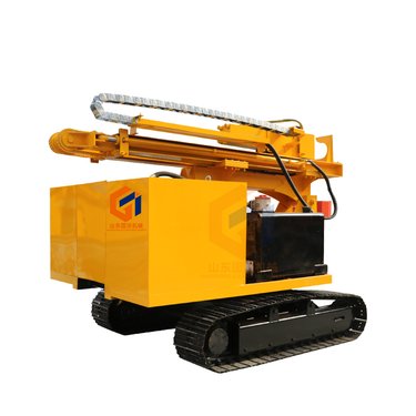 光伏桩机山地高低腿打桩 履带式地基引孔多功能螺旋钻机