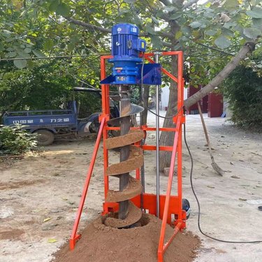 电动地基加固注浆钻机 三相电自动升降打桩机光伏太阳能支架钻