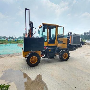 郭工机械波形立桩钻孔机 建筑气动锚杆钻机 一体公路护栏打桩机