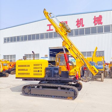 小型履带光伏打孔机 液压多功能潜孔钻机 360度旋转钻孔机