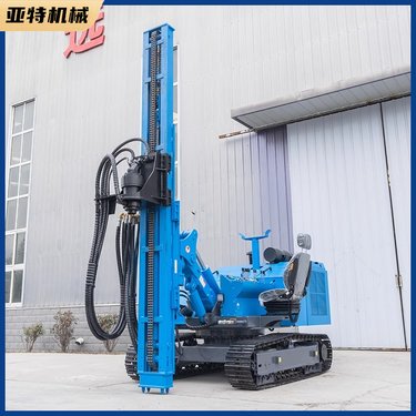 鹅卵石光伏打桩机小型地钉打孔机多功能太阳能电站液压钻机