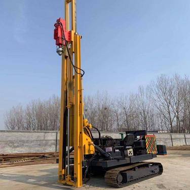 履带式大型 公路护栏液压打桩机 太阳能凿岩钻孔机