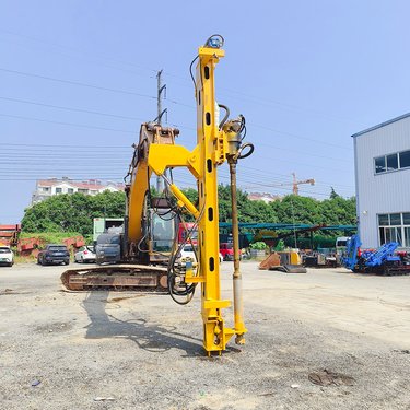 大小型挖改钻机 液压动力光伏钻孔机6米螺旋钻孔加装冲击钻机桩架