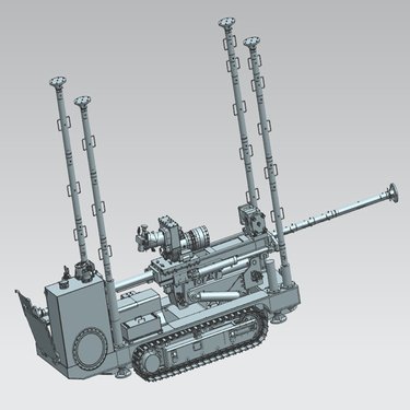 捷图/煤矿用履带式液压坑道钻机ZDYLP系列采用360°全方位变幅装置