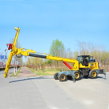 轮式岩石钻孔机 高举升隧道钻机 360度旋转全液压隧洞锚杆打桩机