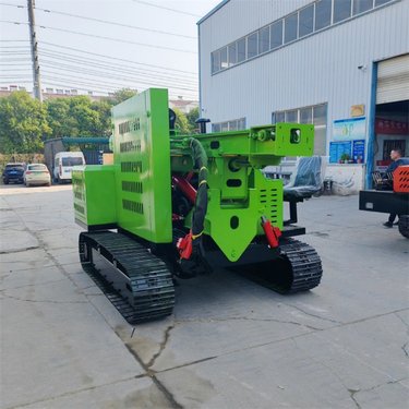 履带光伏打桩机 戈壁滩碎石螺旋钻孔机 陡坡峭壁探臂式钻机