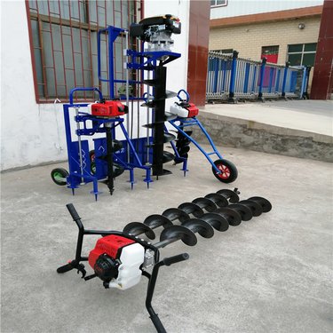 房屋基础加固注浆钻孔机带支架手摇升降旋挖打洞出土率高