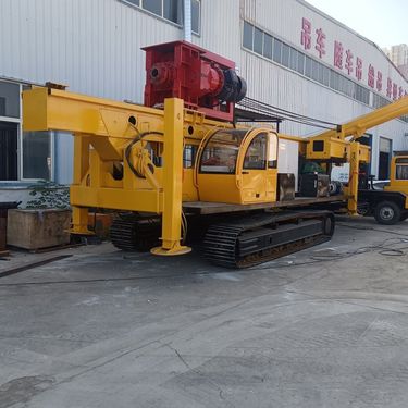 18米长螺旋打桩机 CFG灌注桩机 110动力头 鲁工万利桩机