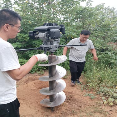 光伏打桩机手抬汽油款 雷力LQ110 便携式简单操作 多角度钻孔机